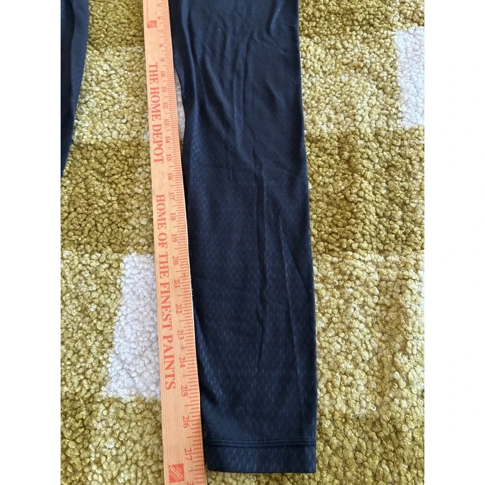 Lululemon Wunder Under High Rise Leggings Black Embossed Cheetah Print Size 6
